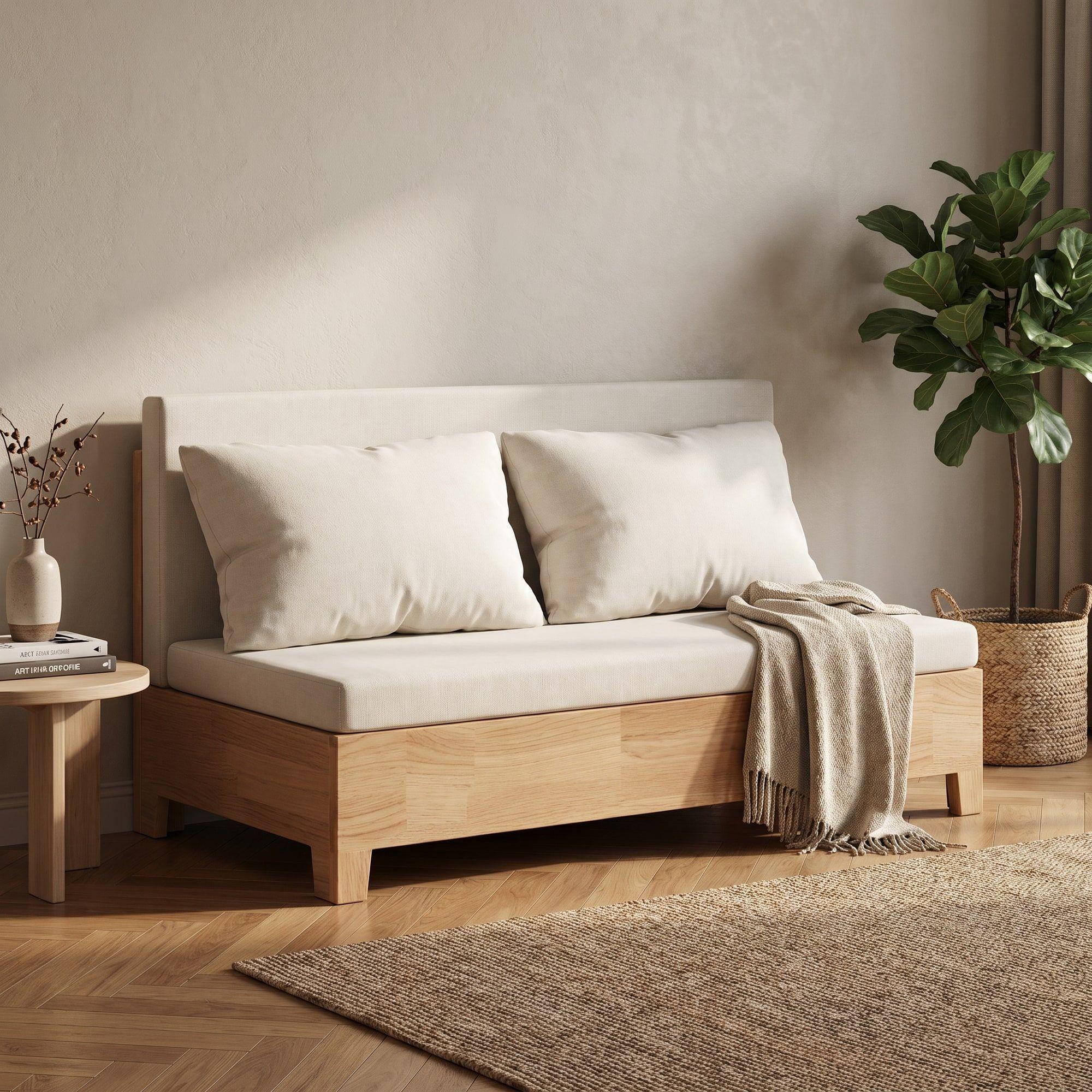 Sofa Cama 3 Cuerpo Con Alcenamiento 150cm Ancho Hecho Madera Balnco Liso-7
