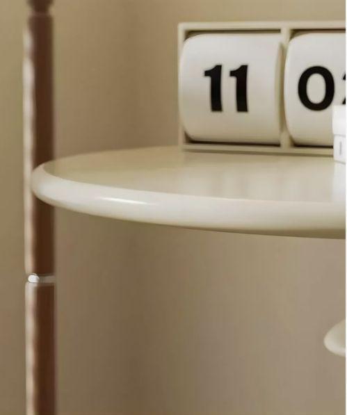 Mesa Lateral Homer Design Redonda Acero 40 Cm Metalica-3