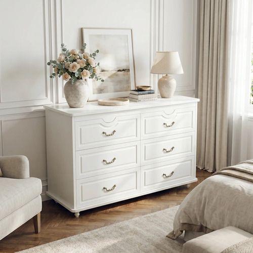 Comoda Cajonera Gabriela Elegante Estilo France 120*40*78cm Blanco-4