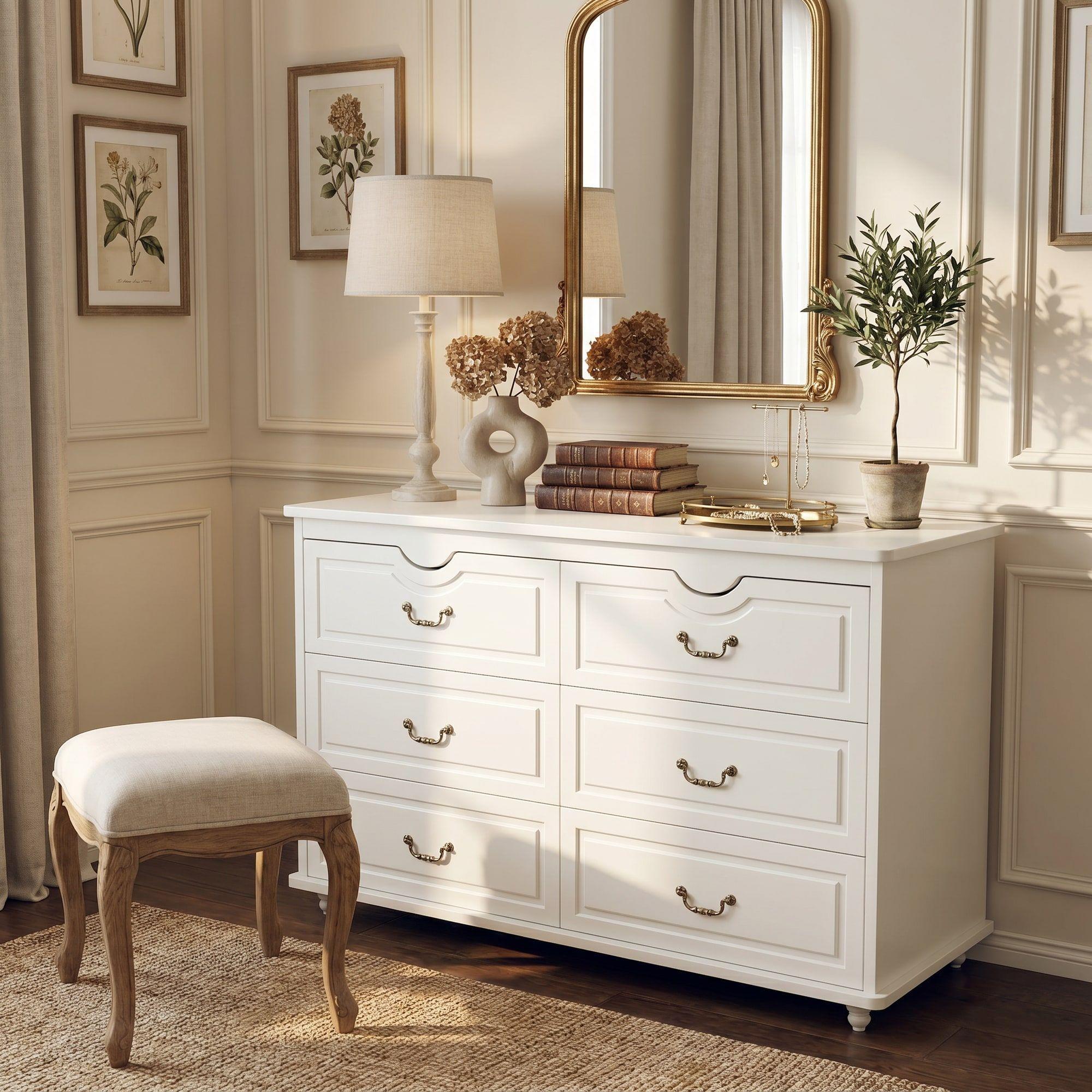 Comoda Cajonera Gabriela Elegante Estilo France 120*40*78cm Blanco-7
