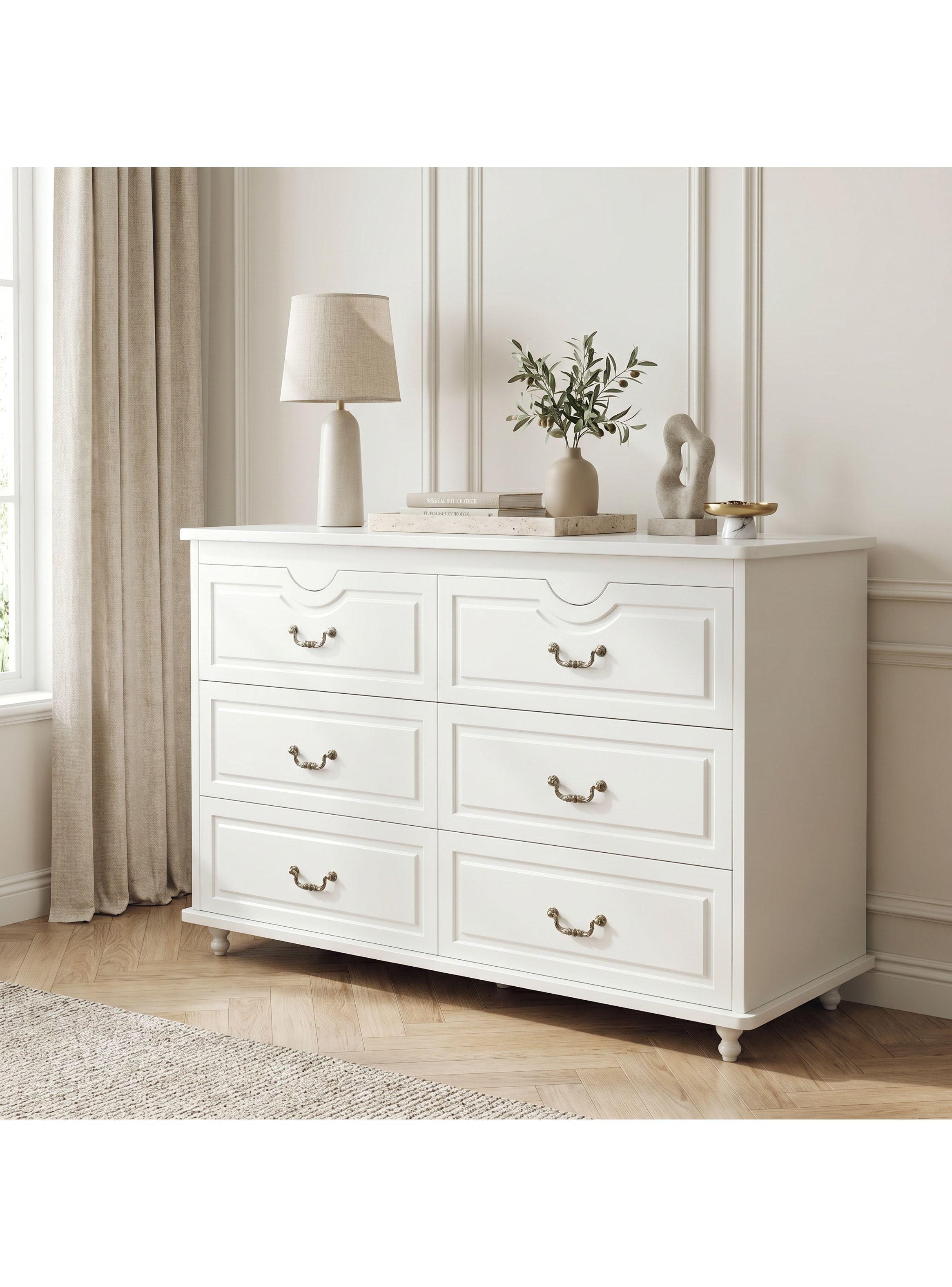 Comoda Cajonera Gabriela Elegante Estilo France 120*40*78cm Blanco-0