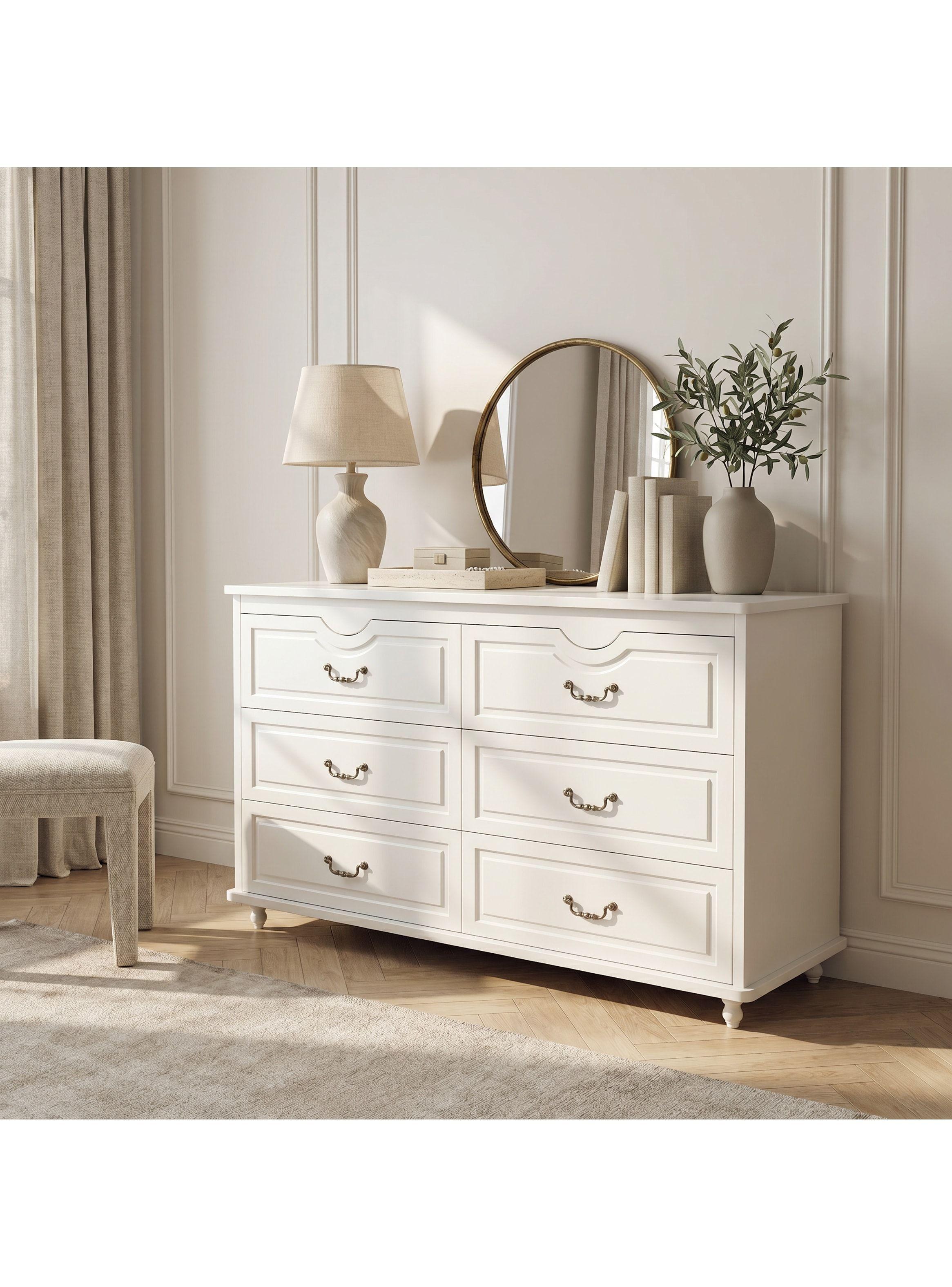Comoda Cajonera Gabriela Elegante Estilo France 120*40*78cm Blanco-9