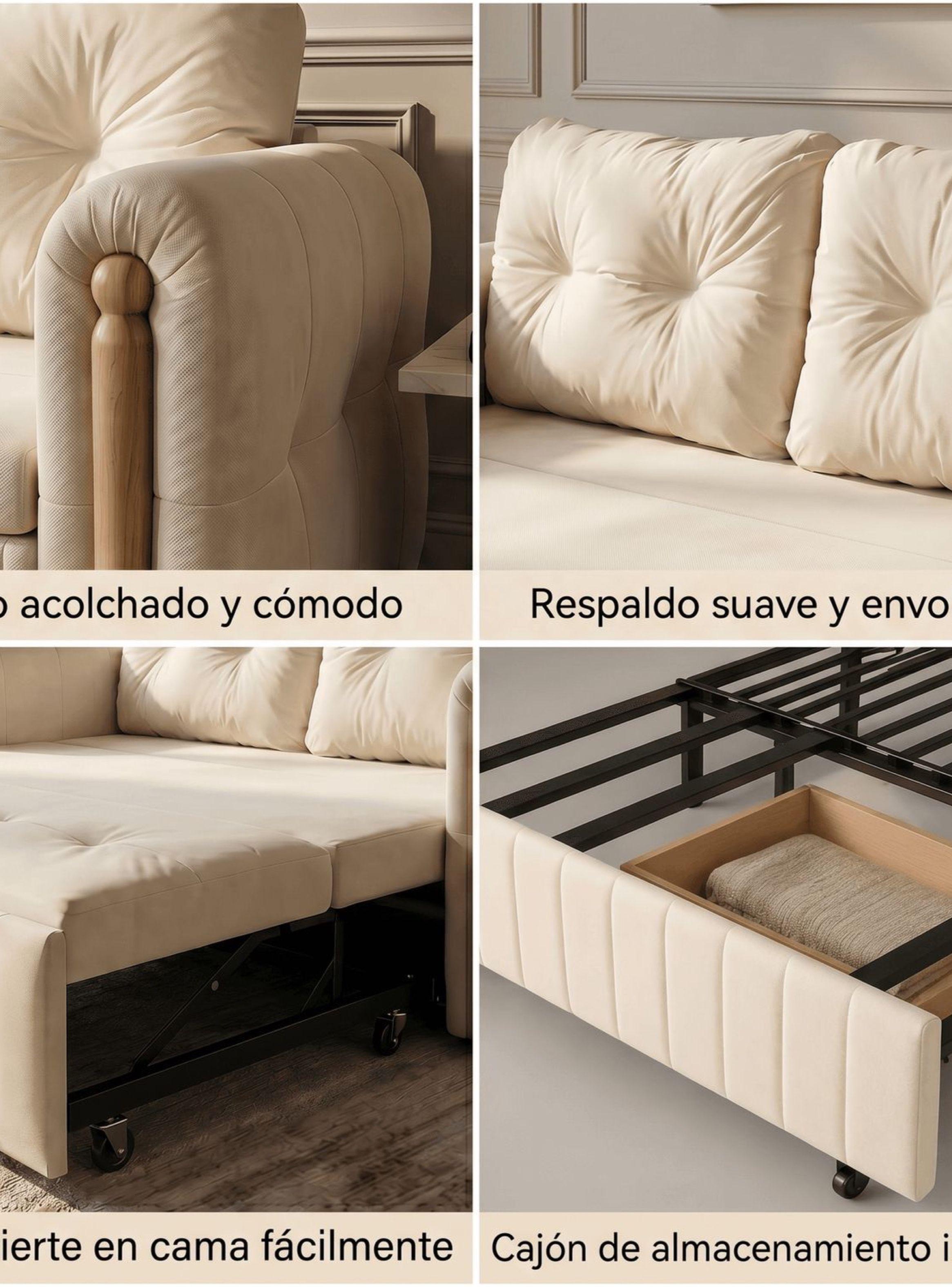Sofa Cama 2 Cuerpo Con Alcenamiento Cama De 120cm Ancho-4