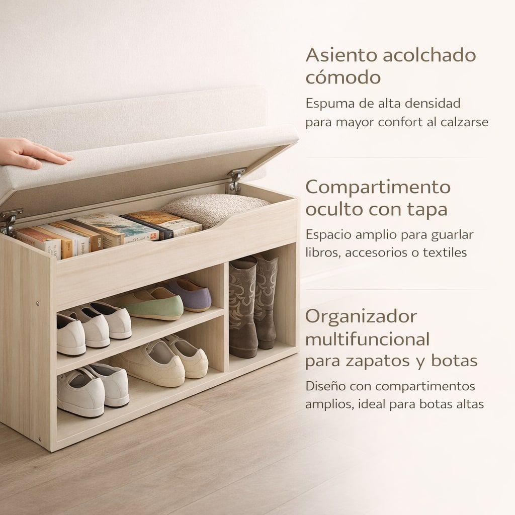 Zapatero Organizador Zapatos Banca Probador De Zapato Bota Arce-3