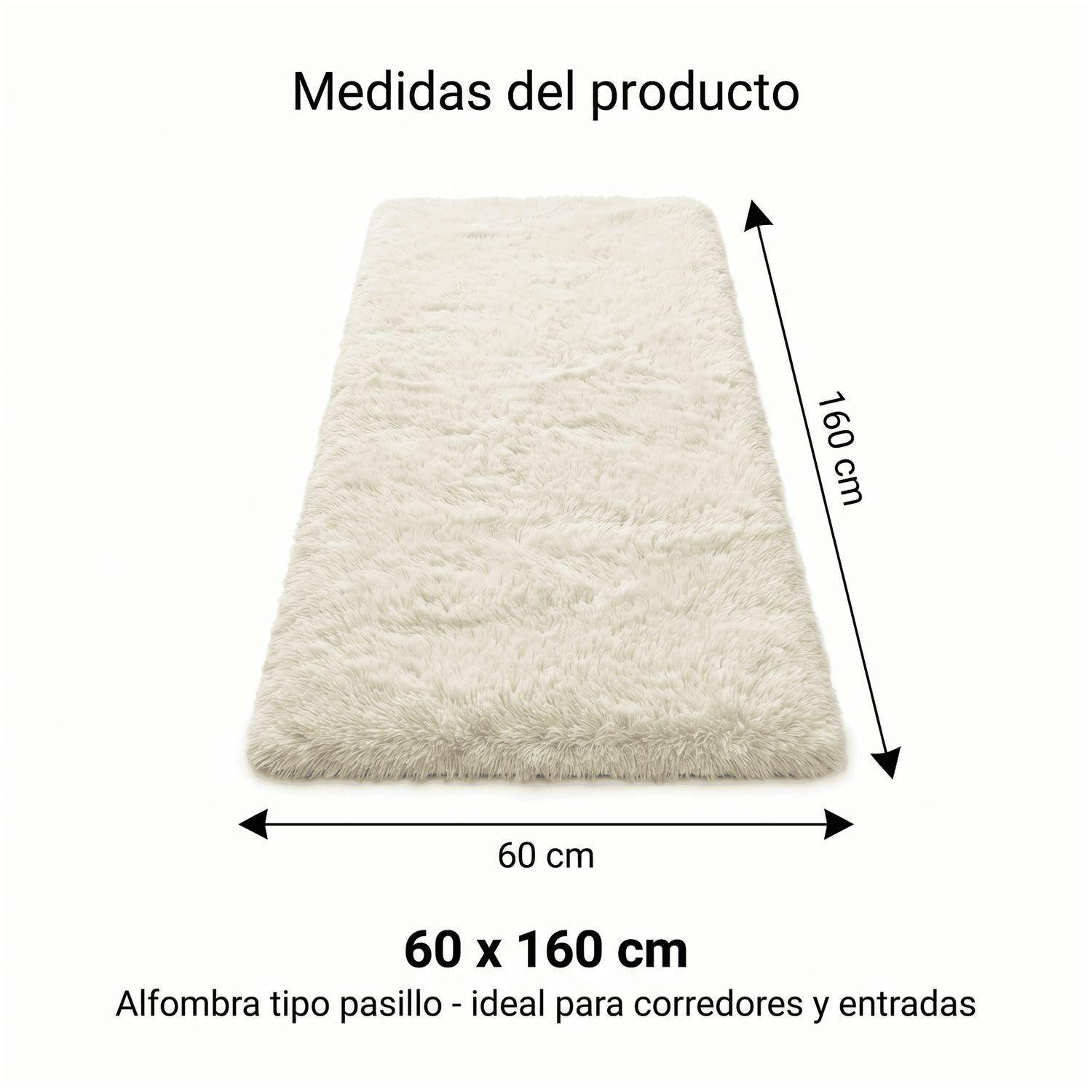 Bajada De Cama Peluda Alfombra 60x160 Cm Homer Design-2