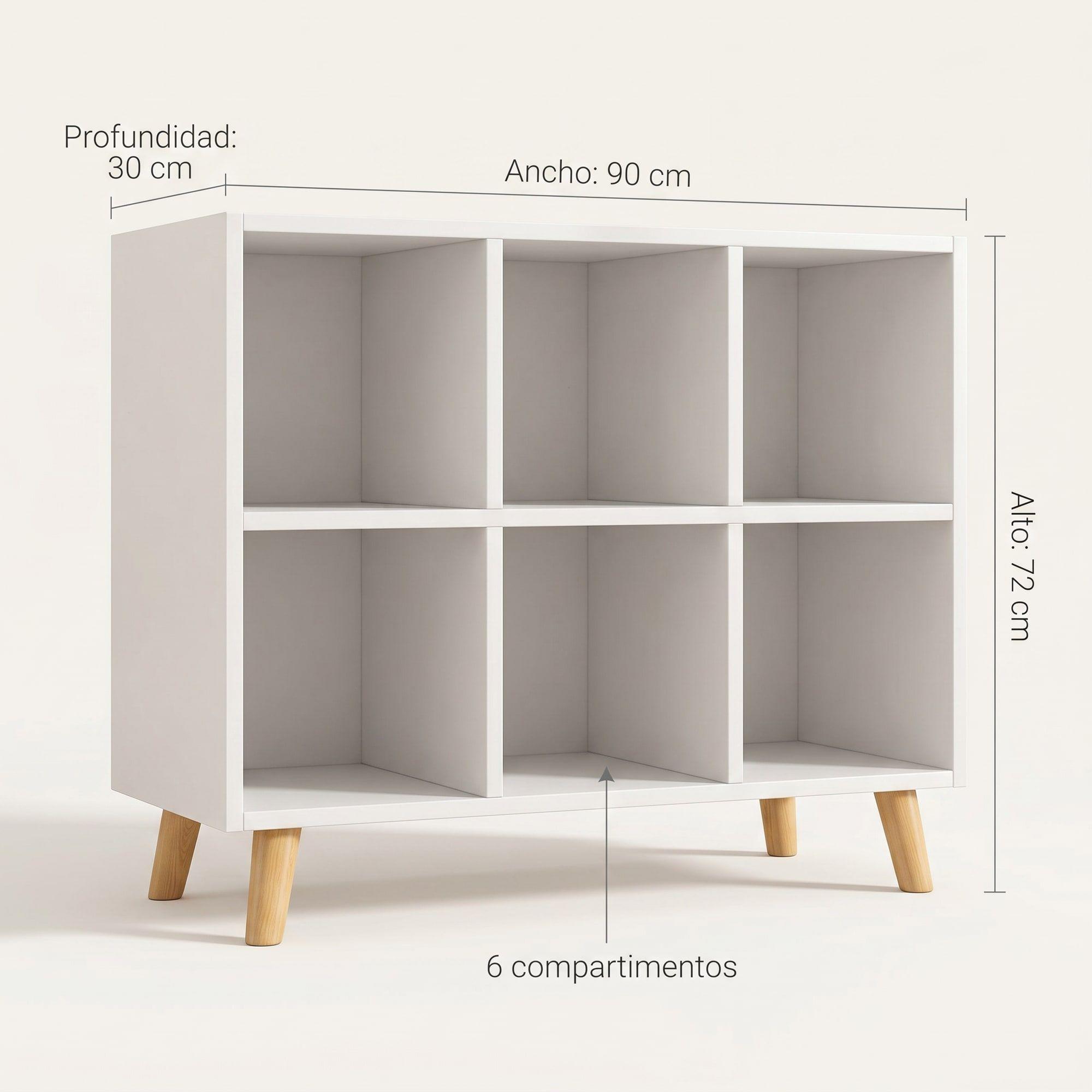 Biblioteca Homer Design Sg6309 Color Blanco De Melamina 72cm X 90cm X 30cm-2