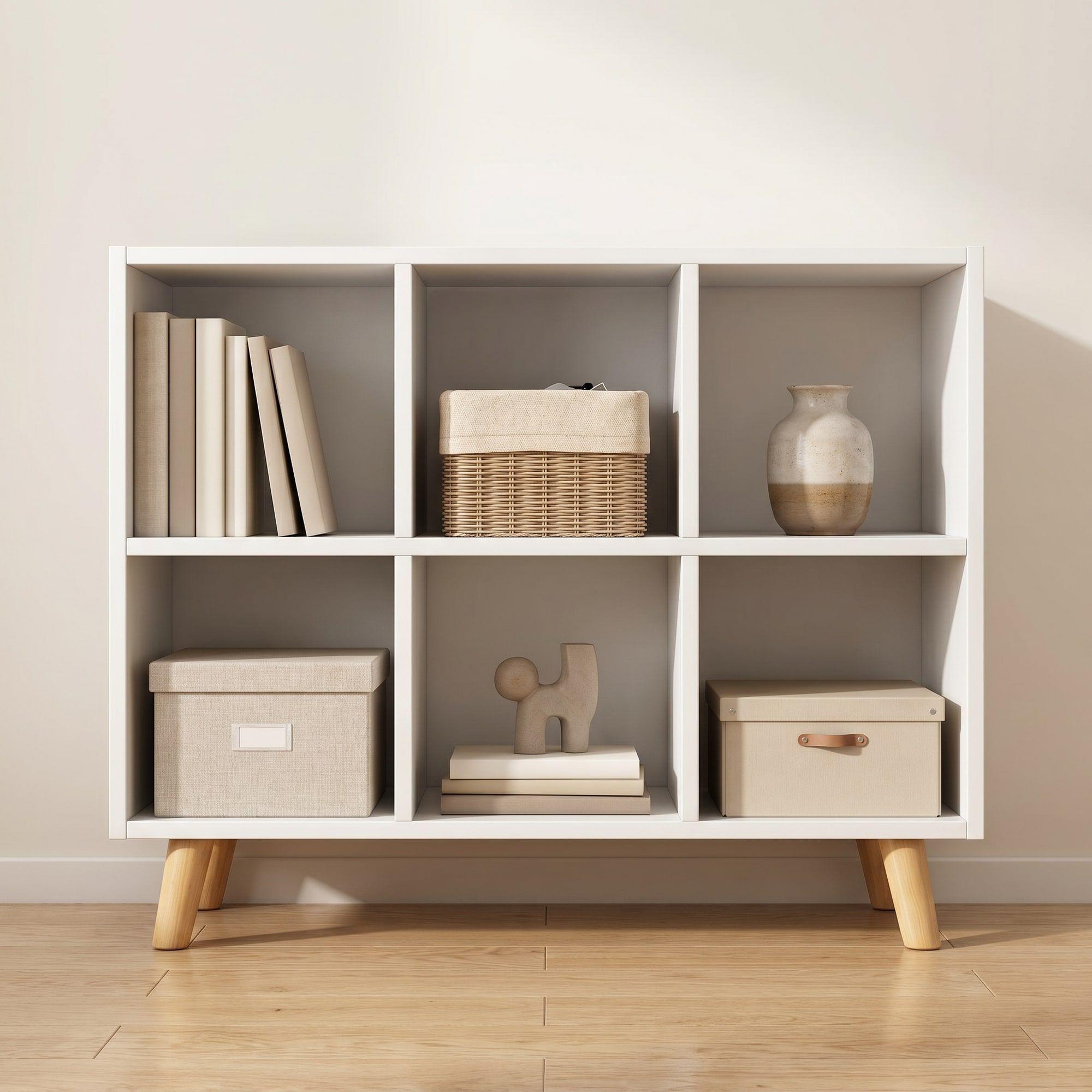 Biblioteca Homer Design Sg6309 Color Blanco De Melamina 72cm X 90cm X 30cm-6
