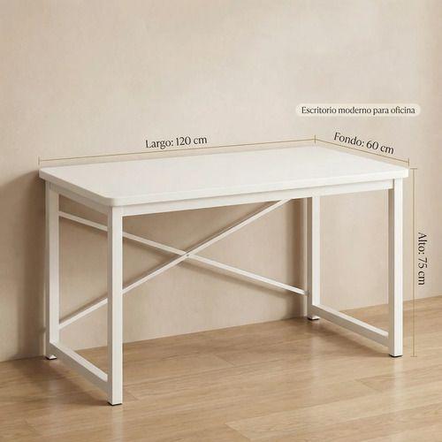 Escritorio Moderno Liso Oficina Madera 120x60x75cm Homer-3