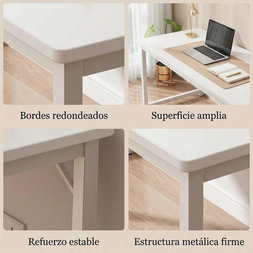 Escritorio Moderno Liso Oficina Madera 120x60x75cm Homer-4