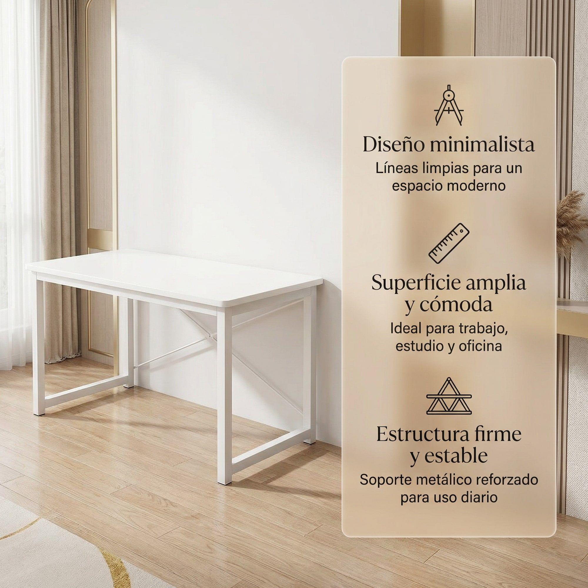 Escritorio Moderno Liso Oficina Madera 120x60x75cm Homer-2