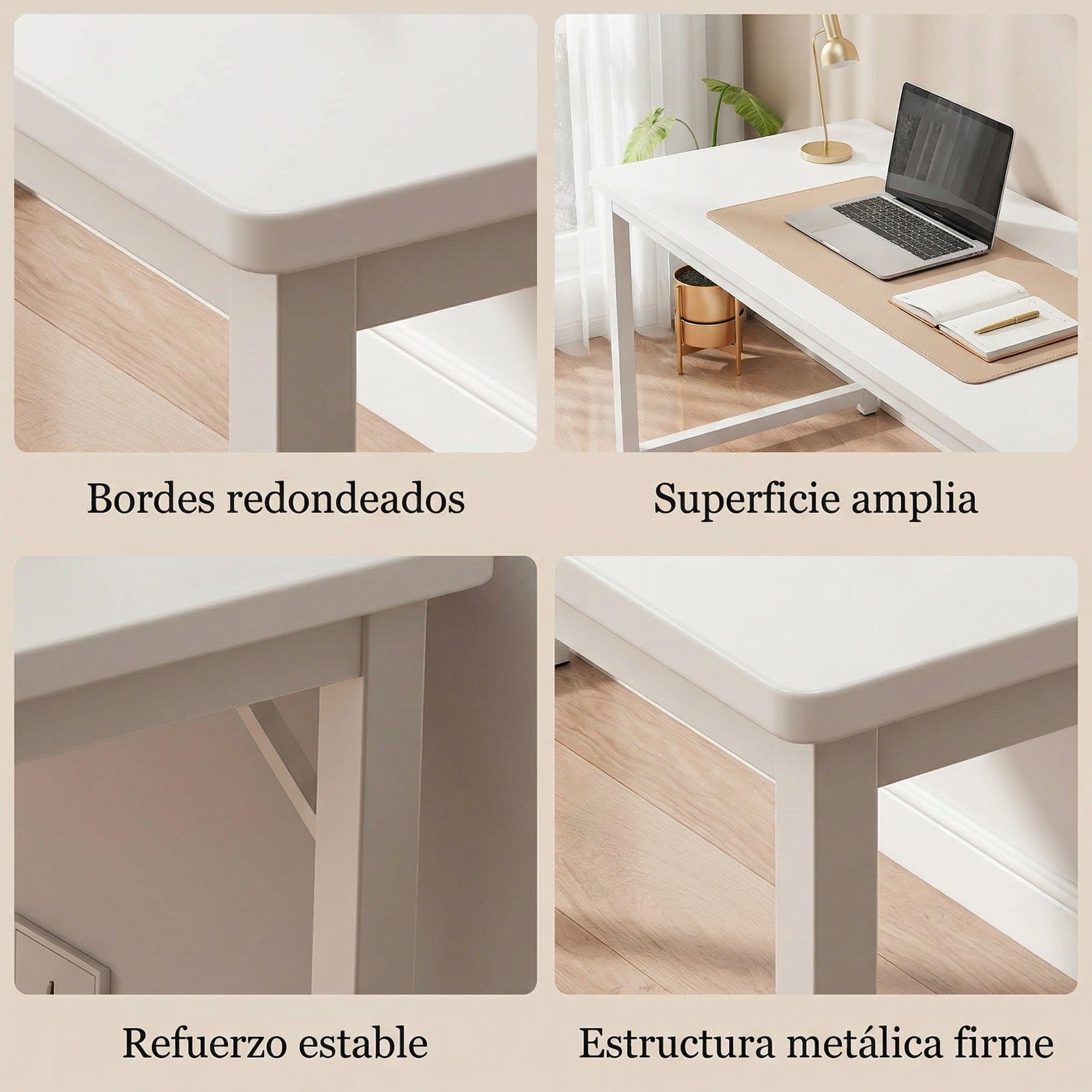 Escritorio Moderno Liso Oficina Madera 120x60x75cm Homer-4
