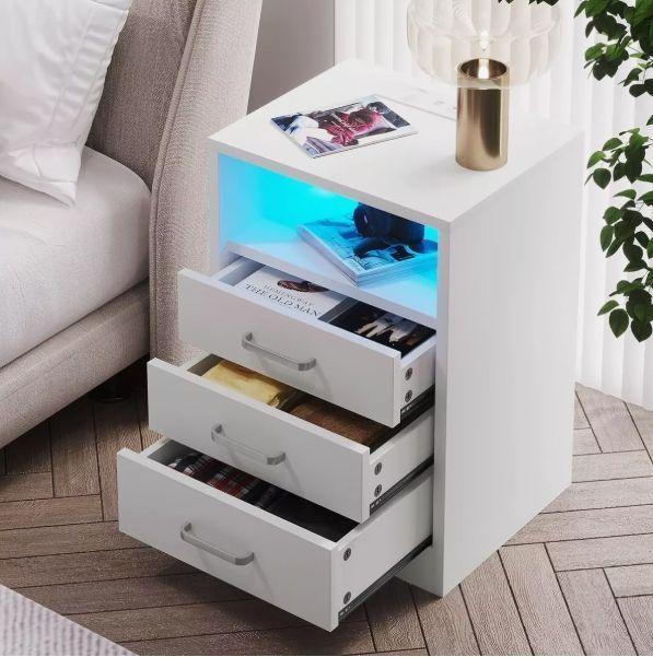 Velador Con Luz Variable Con Panel De Enchufes 40*35*60cm-3
