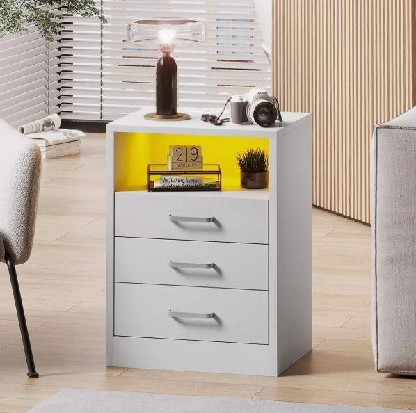 Velador Con Luz Variable Con Panel De Enchufes 40*35*60cm-4