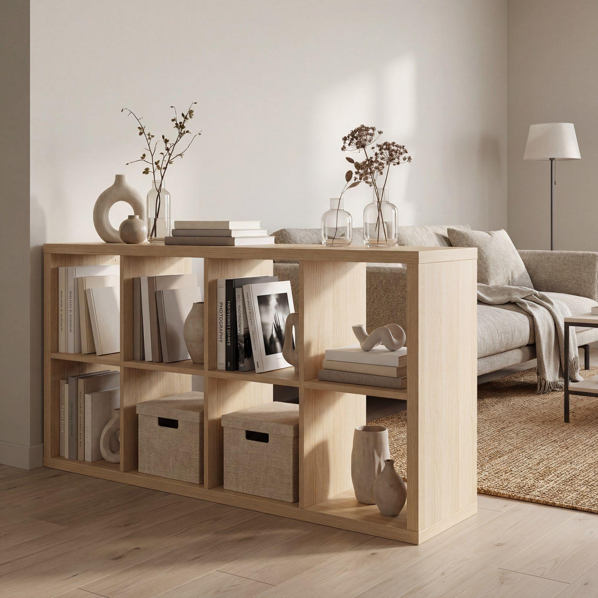 Biblioteca Librero Multiuso Para Living Sala Estar 110x30x60 Color Marrón-5