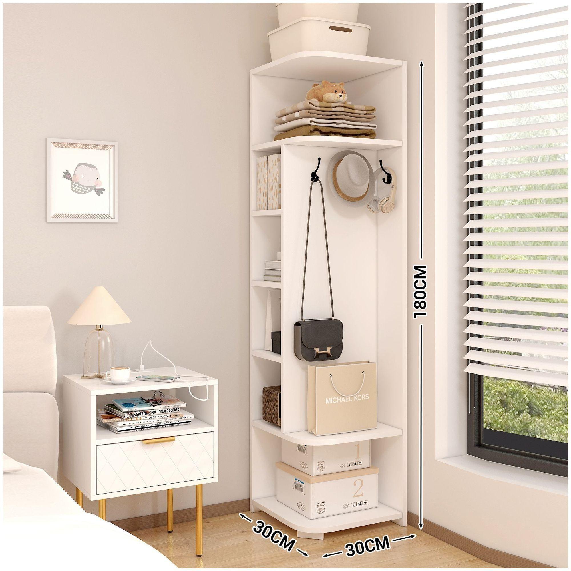 Organizador Esquinero Repisa Estante Para Living Dormitorio Blanco-2