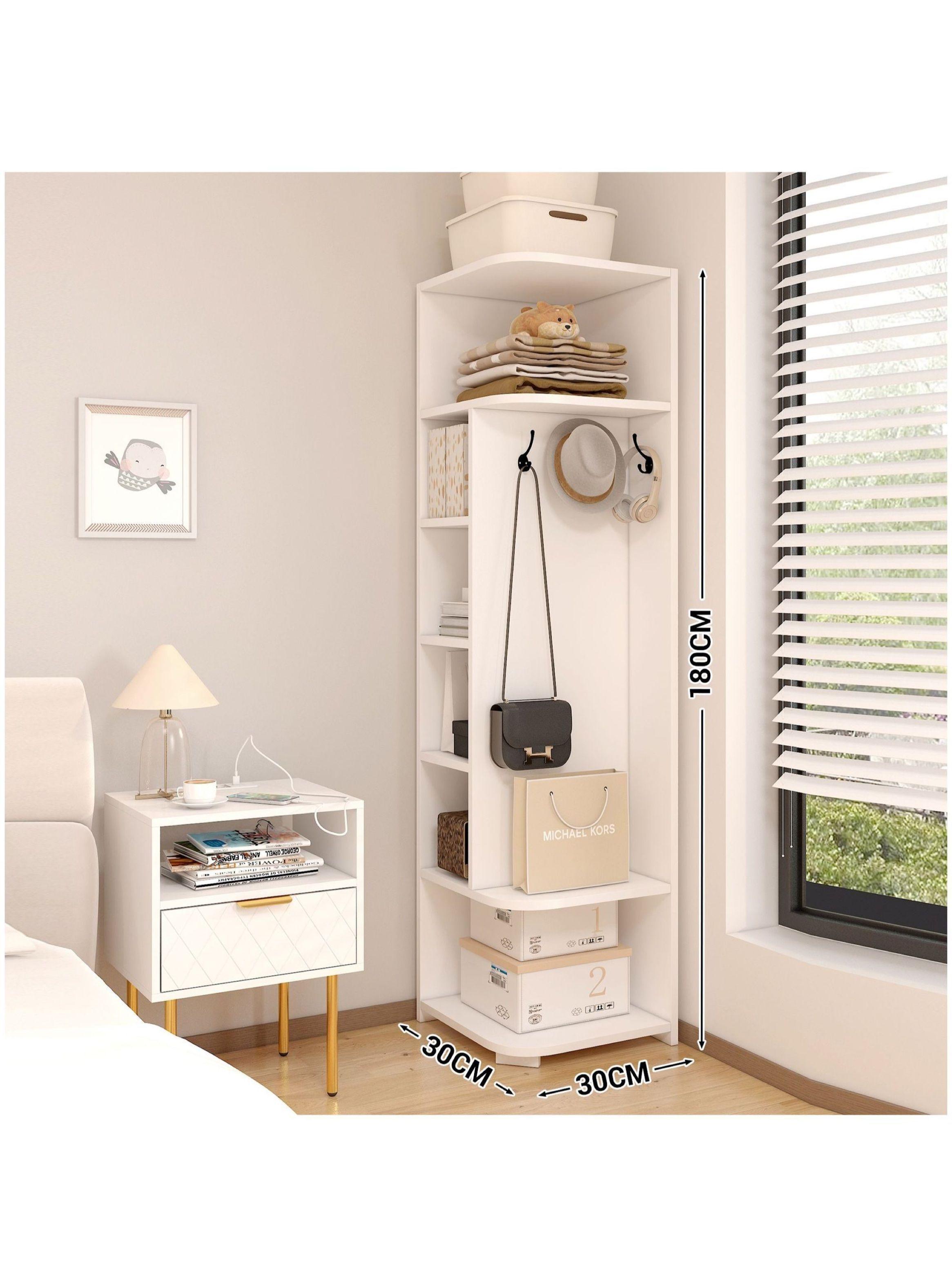 Organizador Esquinero Repisa Estante Para Living Dormitorio Blanco-2