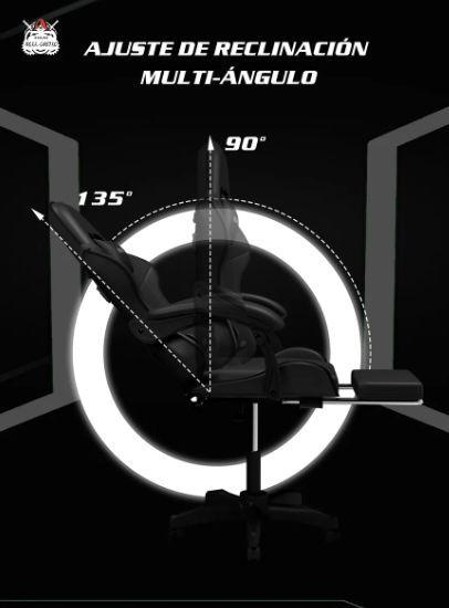 Silla Gamer Hell Castle Reclinable Con Cojin Lumbar-5