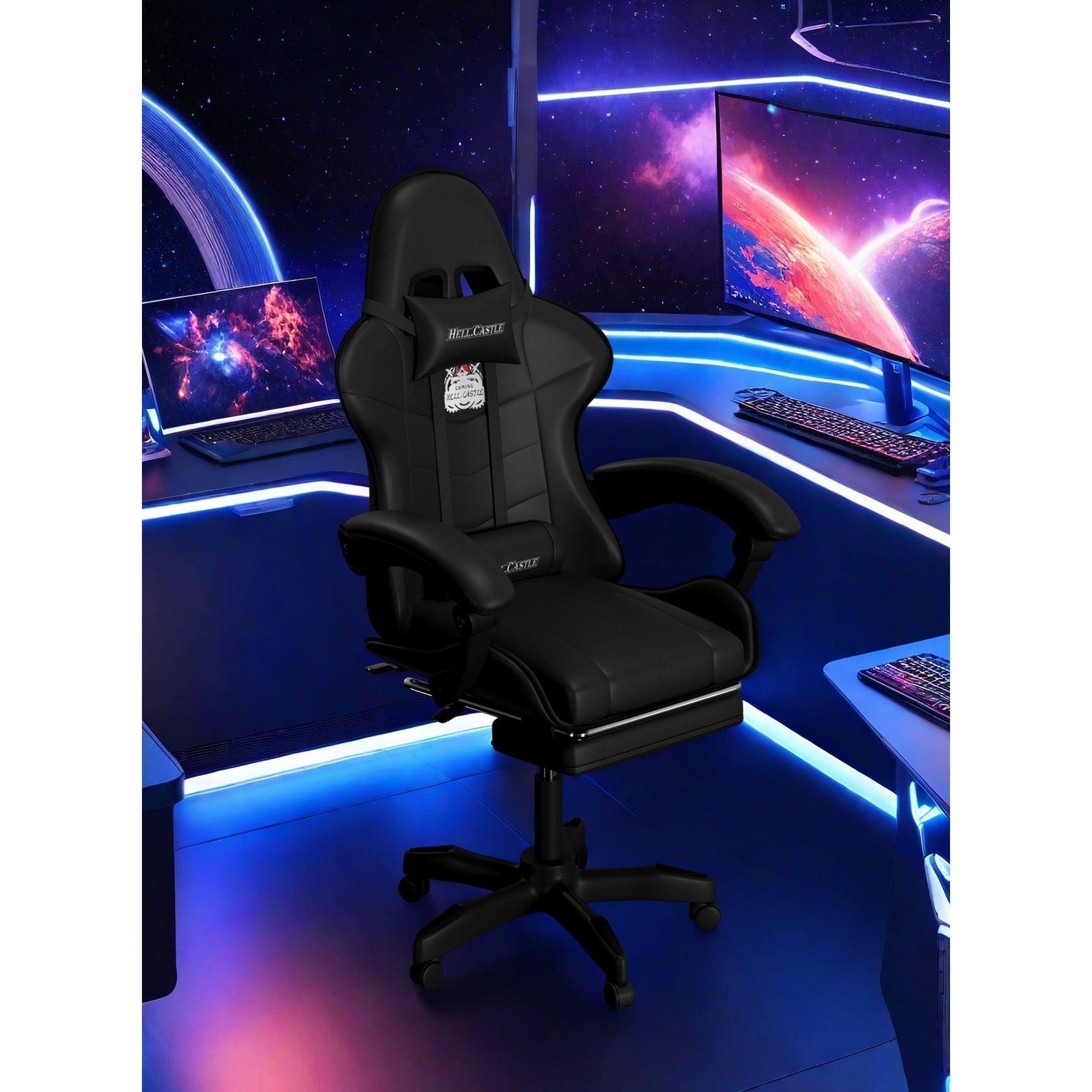 Silla Gamer Hell Castle Reclinable Con Cojin Lumbar-2