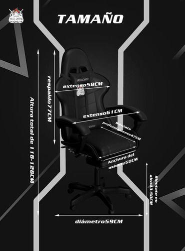 Silla Gamer Hell Castle Reclinable Con Cojin Lumbar-3