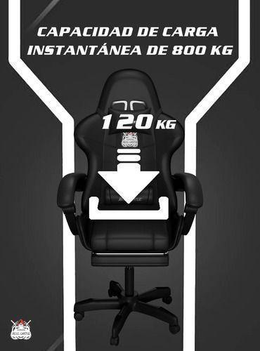Silla Gamer Hell Castle Reclinable Con Cojin Lumbar-6