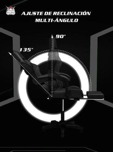 Silla Gamer Hell Castle Reclinable Con Cojin Lumbar-5