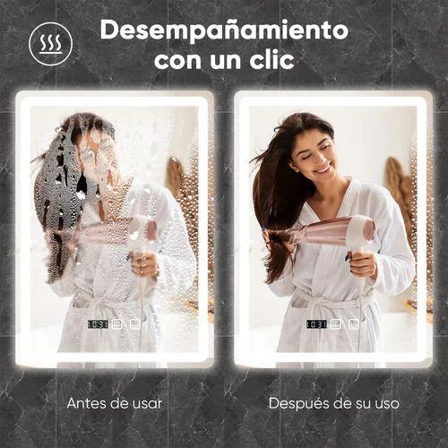 Espejo Baños Inteligente Con Luz Variable Antiempañante 60cm Con Circulo-5