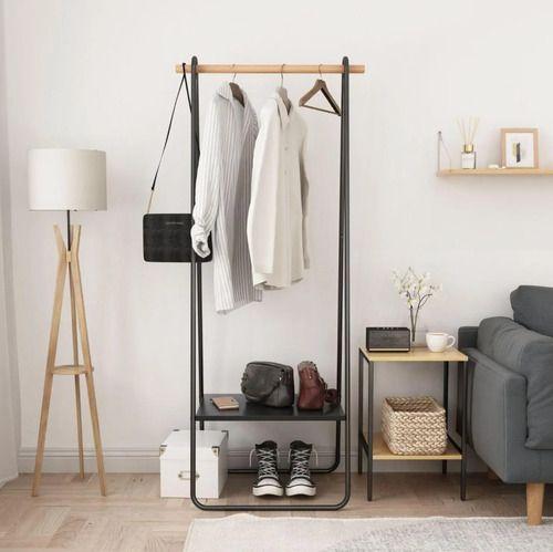 Perchero Organizador De Ropa Metal 158x40x53 Cm Con Repisa-2
