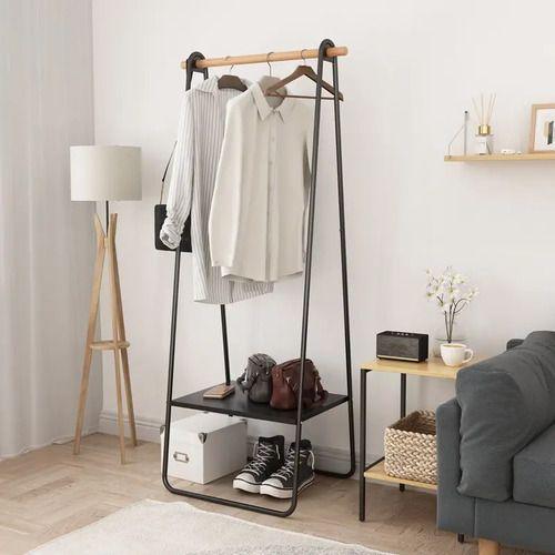 Perchero Organizador De Ropa Metal 158x40x53 Cm Con Repisa-4