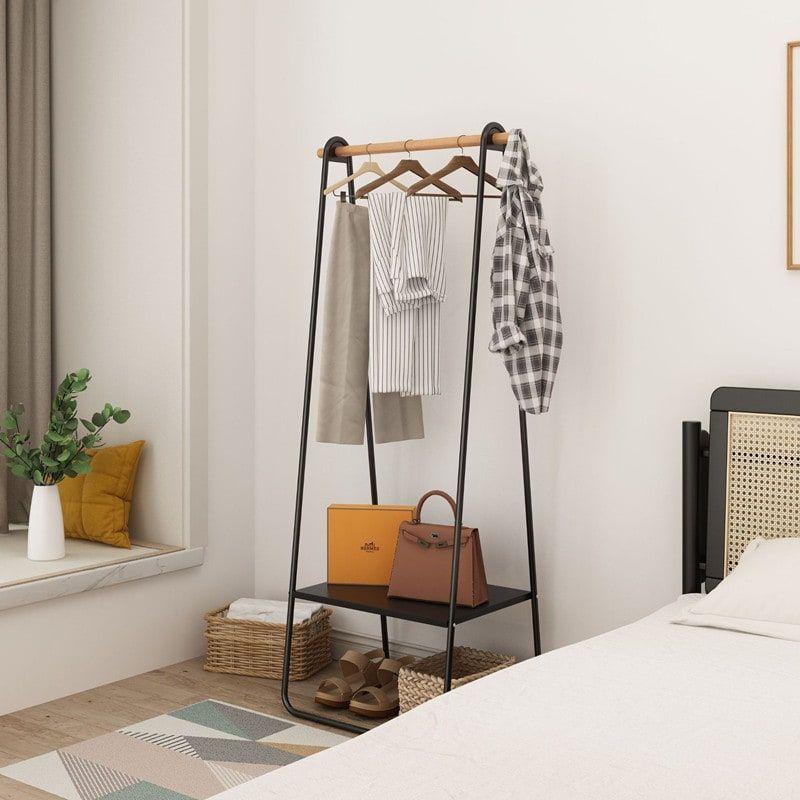 Perchero Organizador De Ropa Metal 158x40x53 Cm Con Repisa-3