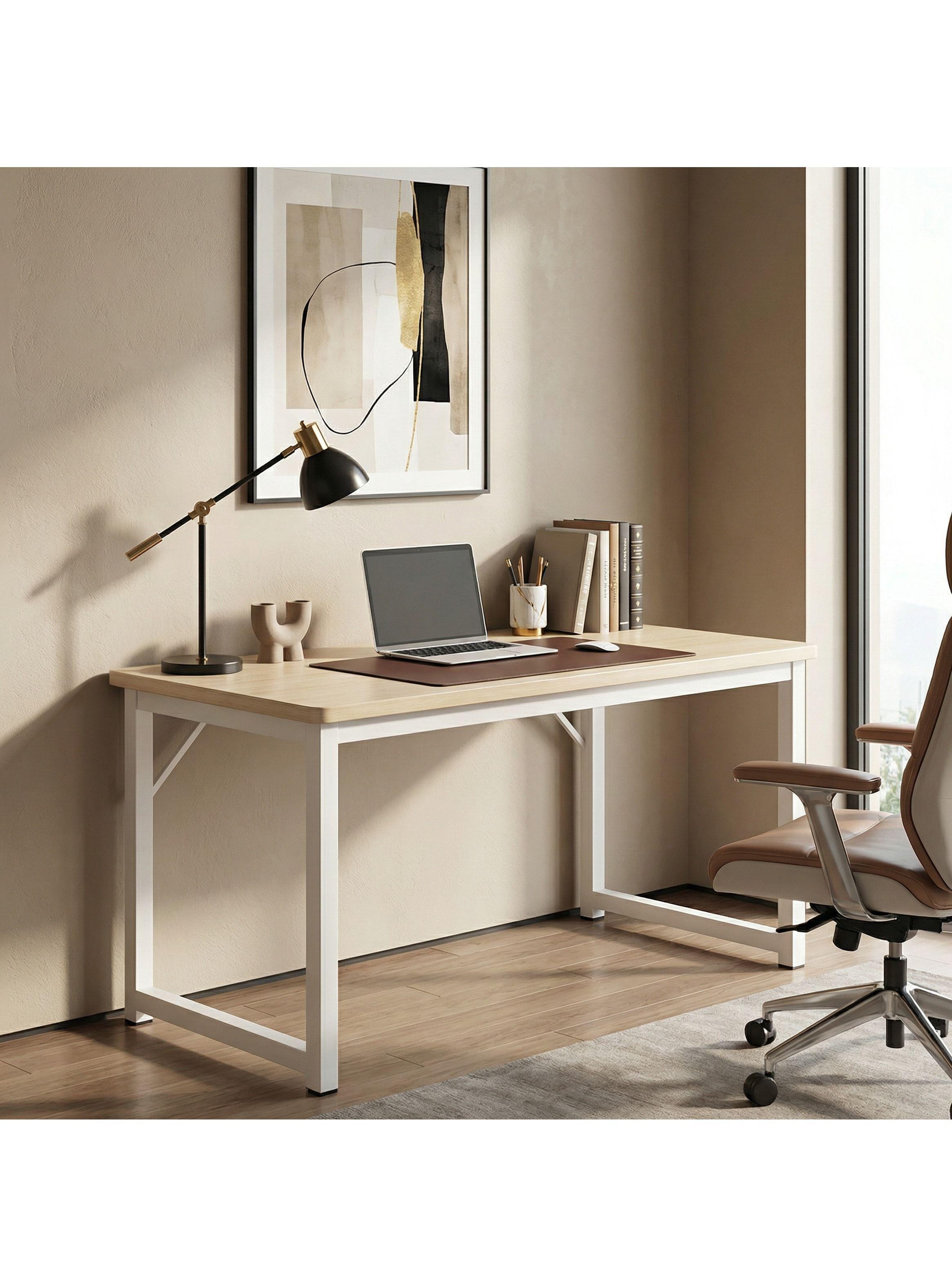 Escritorio Moderno Liso Oficina Madera 120x60x75cm Homer Marrón-0