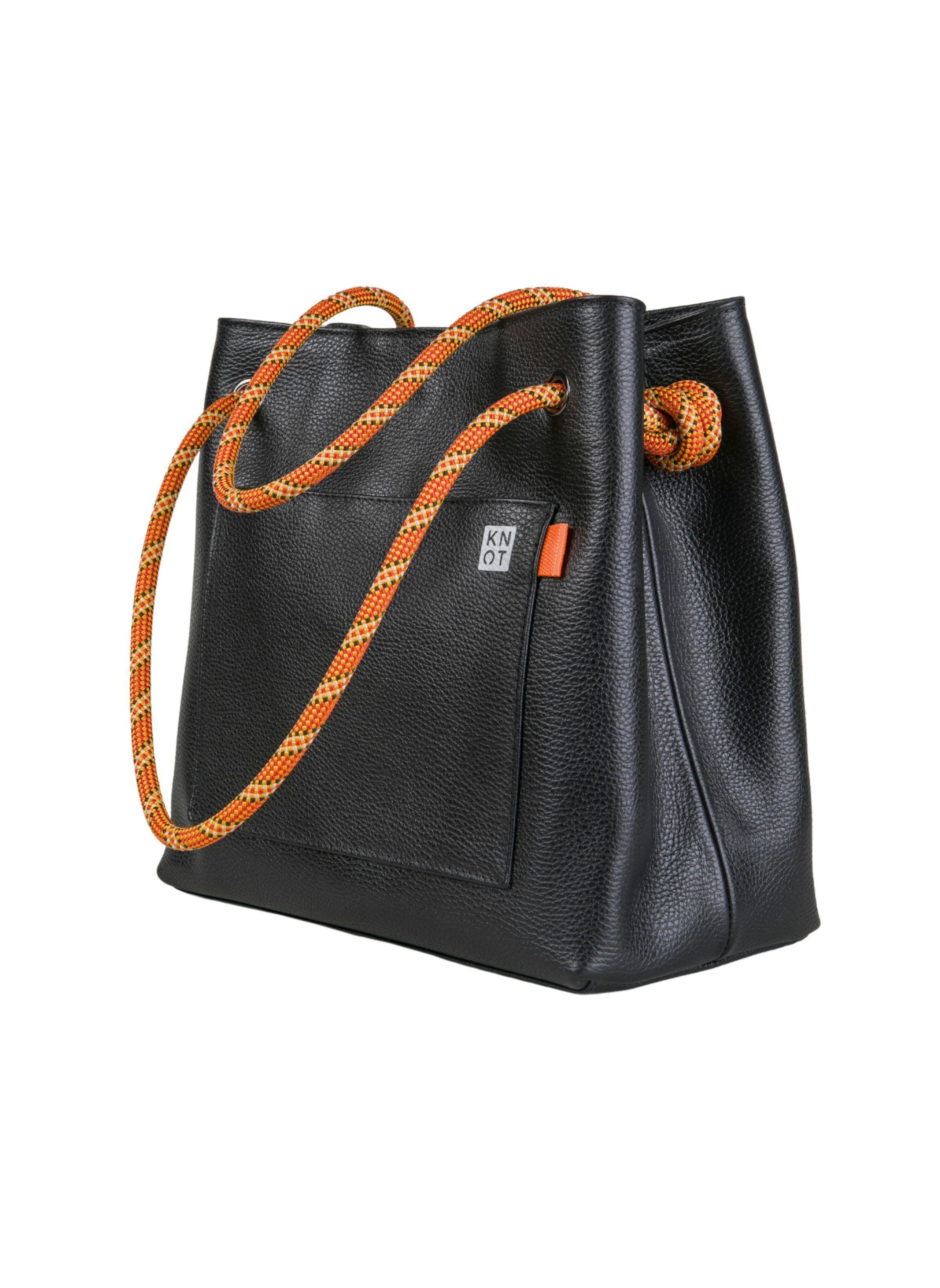 TEENKNOT / Totebag 100% cuero / Negro-1