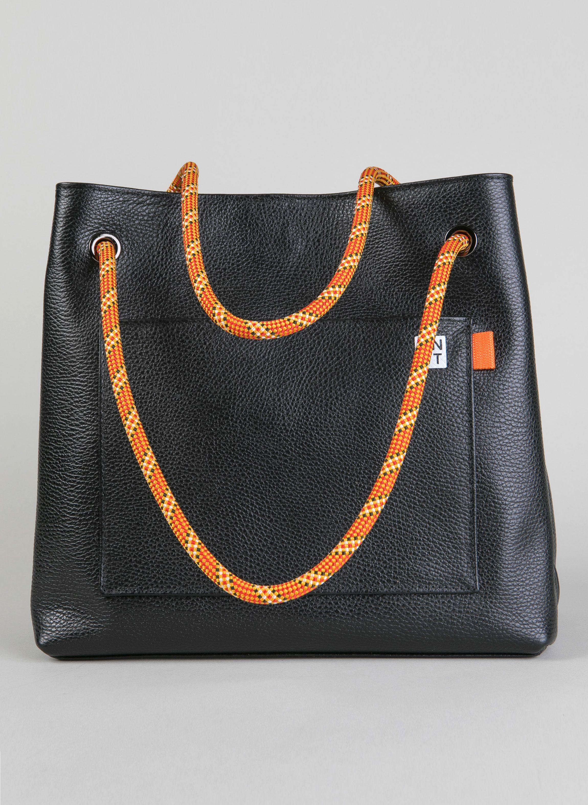 TEENKNOT / Totebag 100% cuero / Negro-2