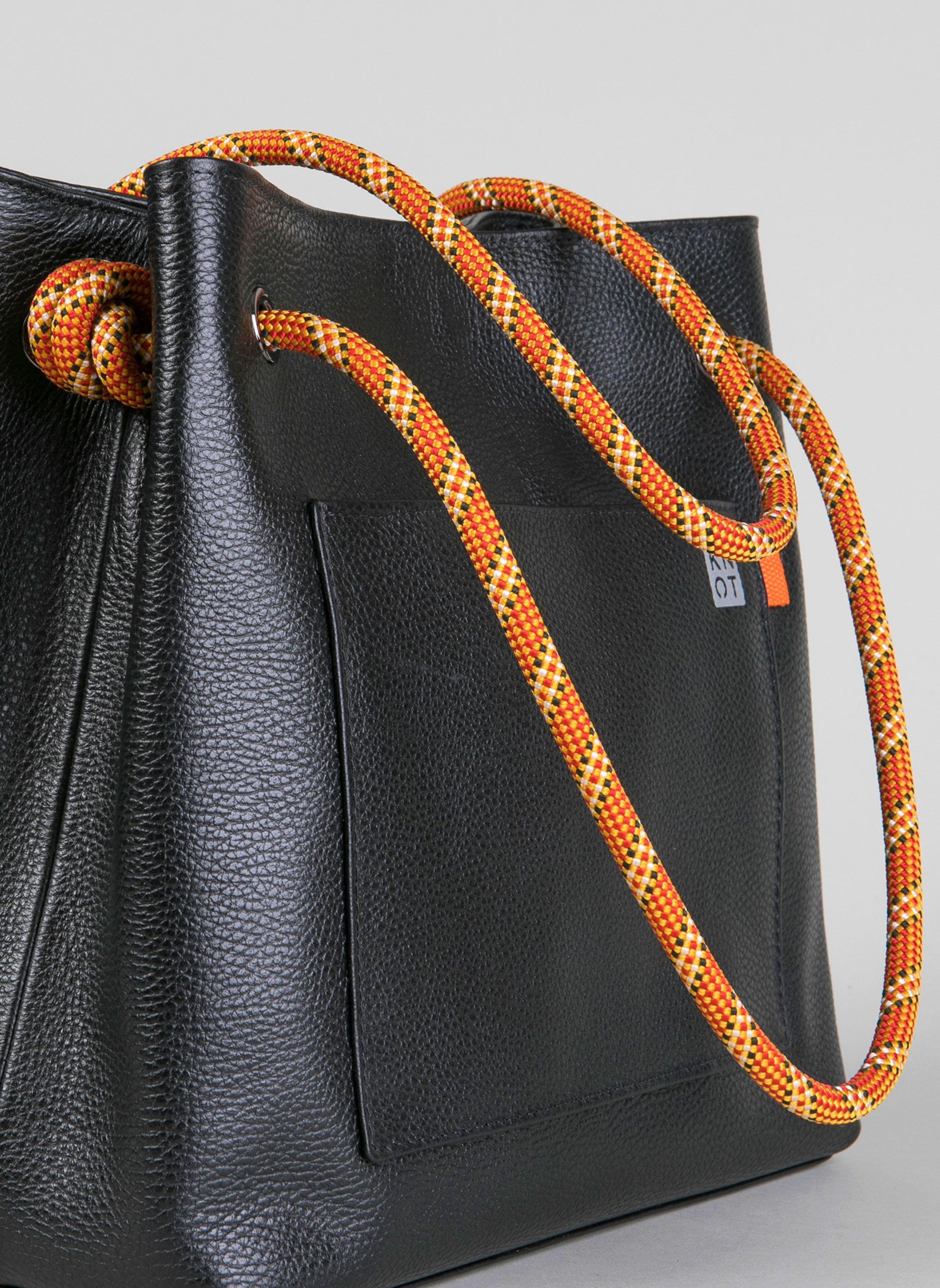 TEENKNOT / Totebag 100% cuero / Negro-3