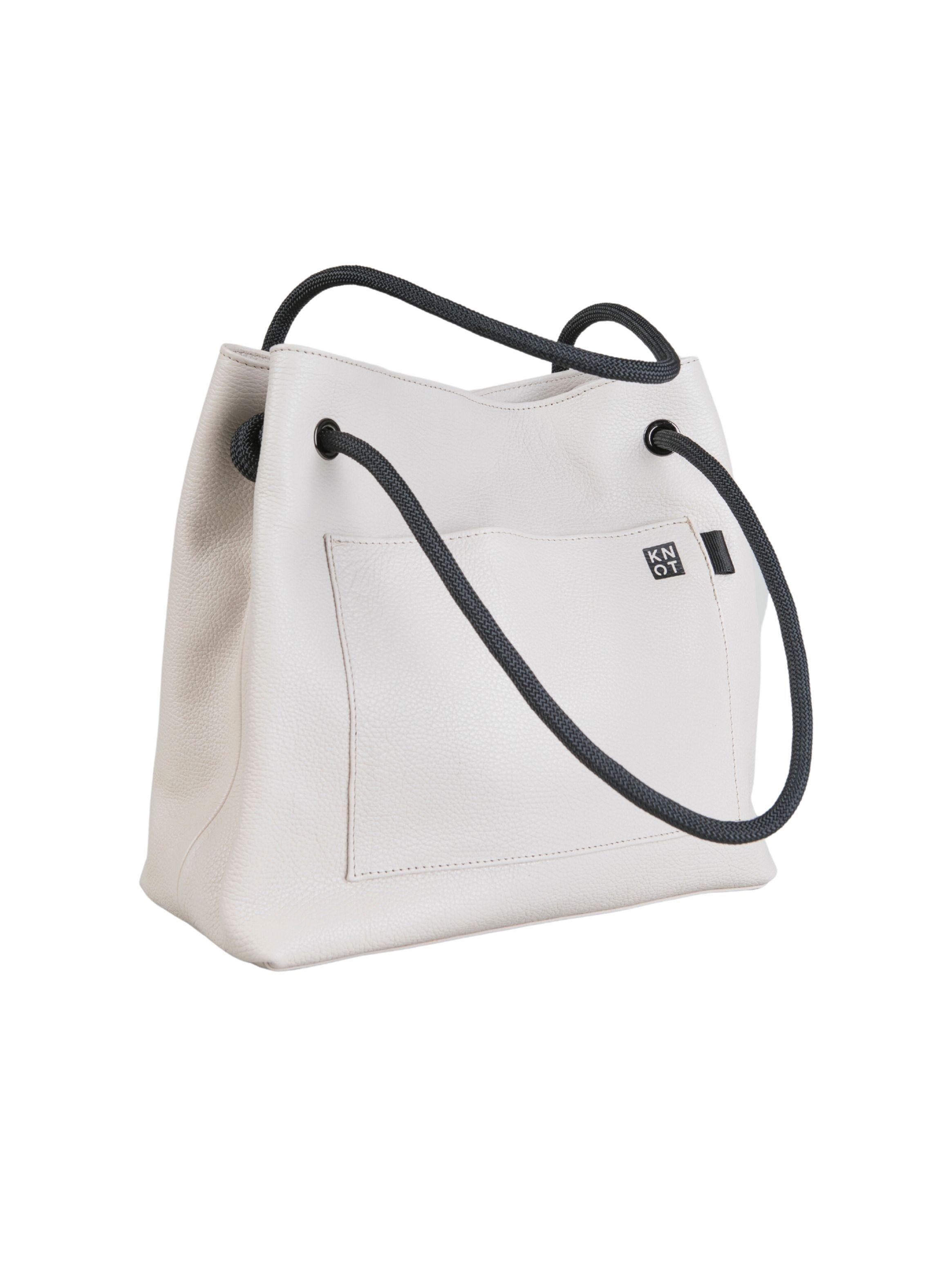 TEENKNOT / Totebag 100% cuero / Arena-0