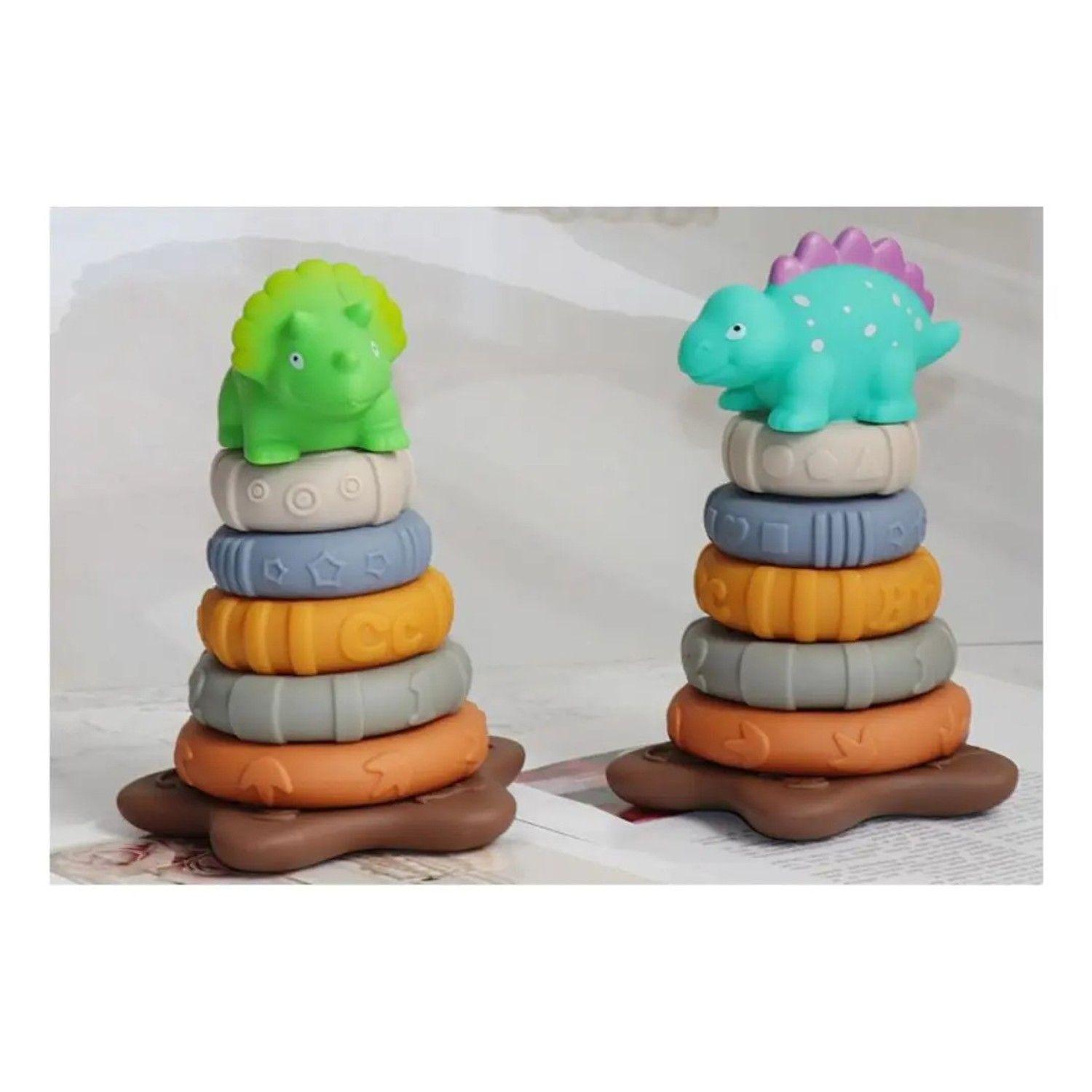 Torre Dinosaurio Juguete Didáctico Apilable 7pcs-6