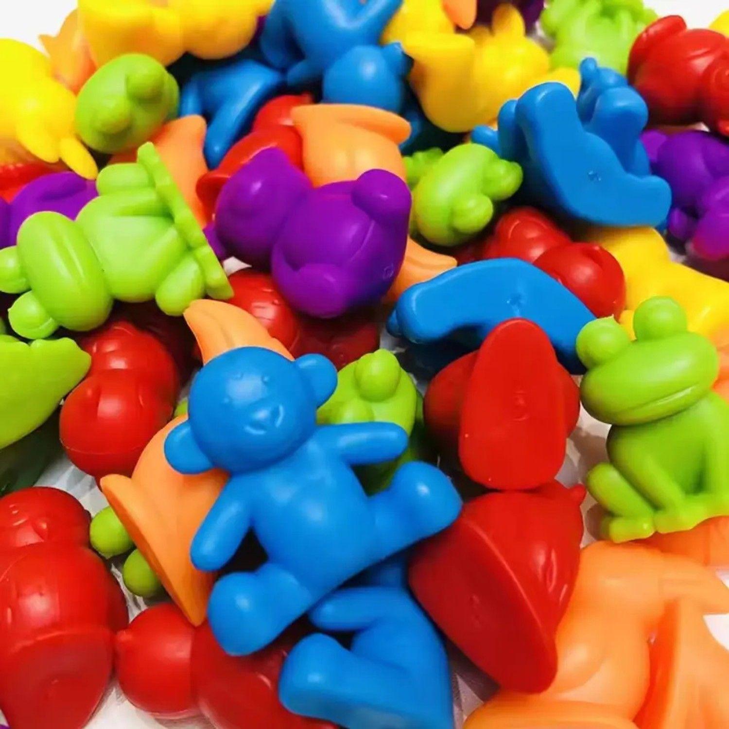 Juguete Clasificación Colores Y Animalitos Montessori 36pcs Multicolor-3