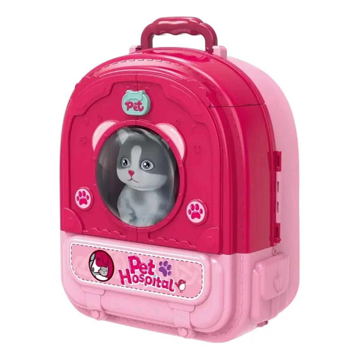Maleta 3 En 1 Cuidados Mascota Gato Pets Hospital-3