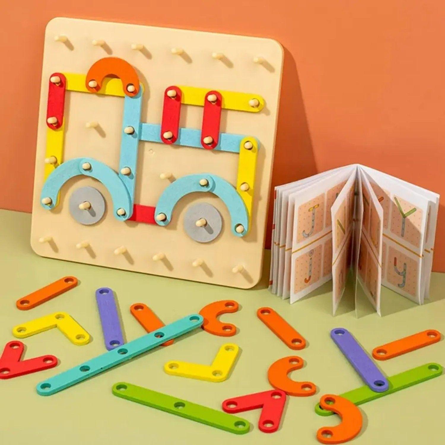 Tablero De Madera Geometría Clasificación Juguete Montessori-3