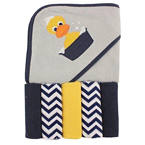 Toalla con capucha Luvable Friends color amaillo-0