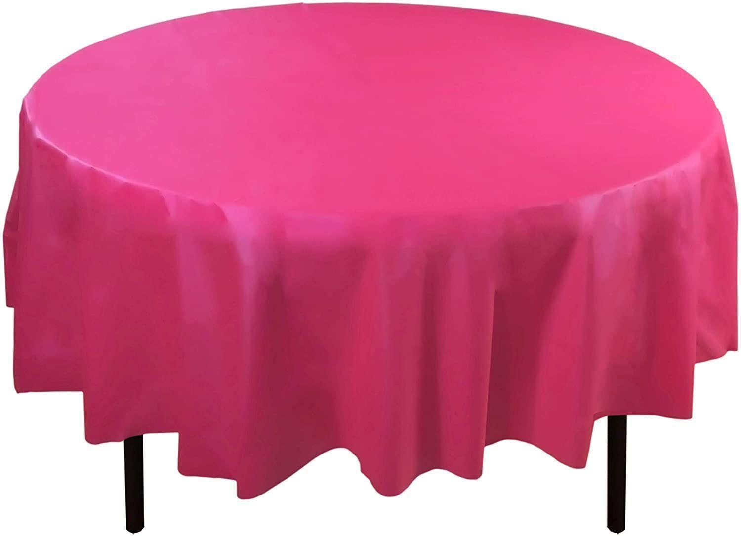 Set 12 manteles circulares Exquisite Fucsia-0