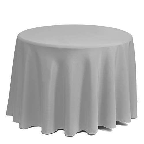 Mantel circular Gee Di Moda lavable Plateado-0