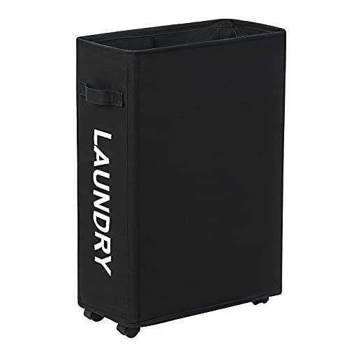 Cesto plegable Chrislley con ruedas para ropa-0