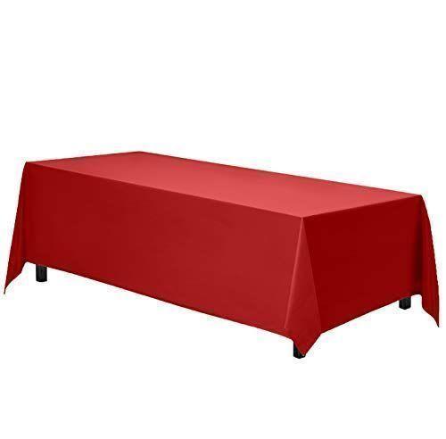 Mantel rectangular lavable de poliester-0