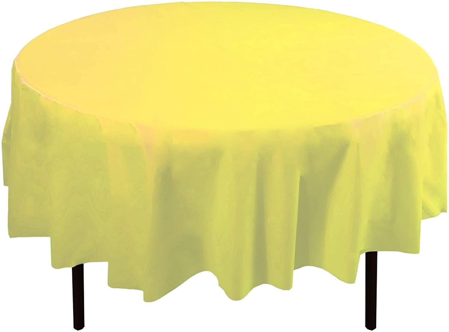 12 manteles circulares Exquisite Amarillo claro-0