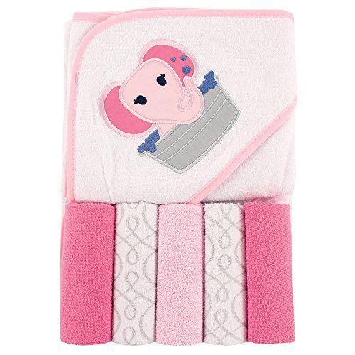 Toalla con capucha Luvable Friends color rosa-0