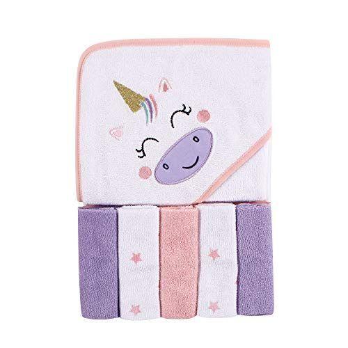 Toalla con capucha Luvable Friends color lila-0