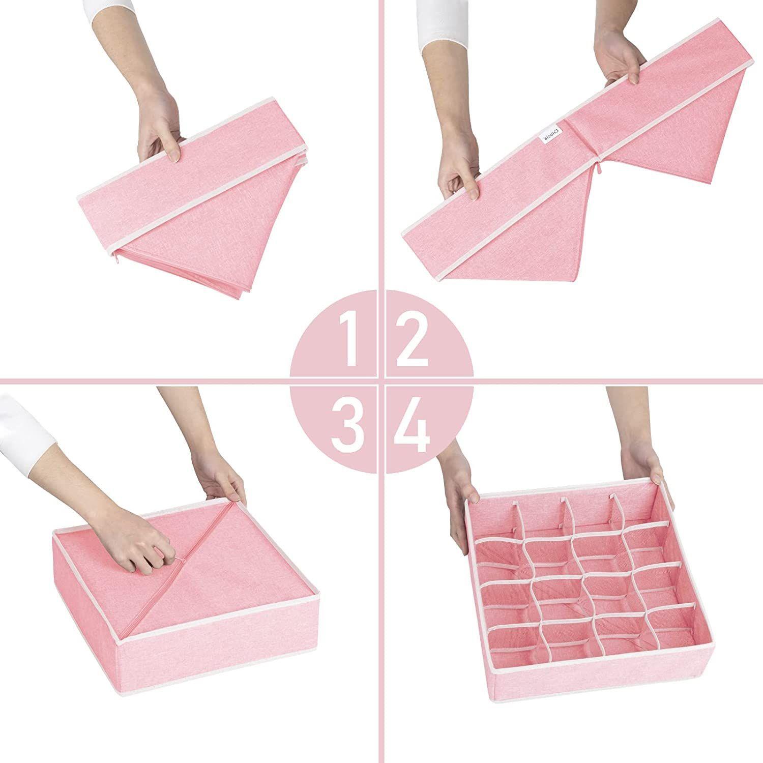 Pack 3 Organizador de cajones Criusia rosado-1