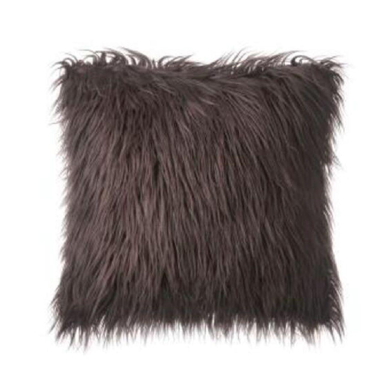 Funda Para Cojin Pelo Largo - Marrón-0