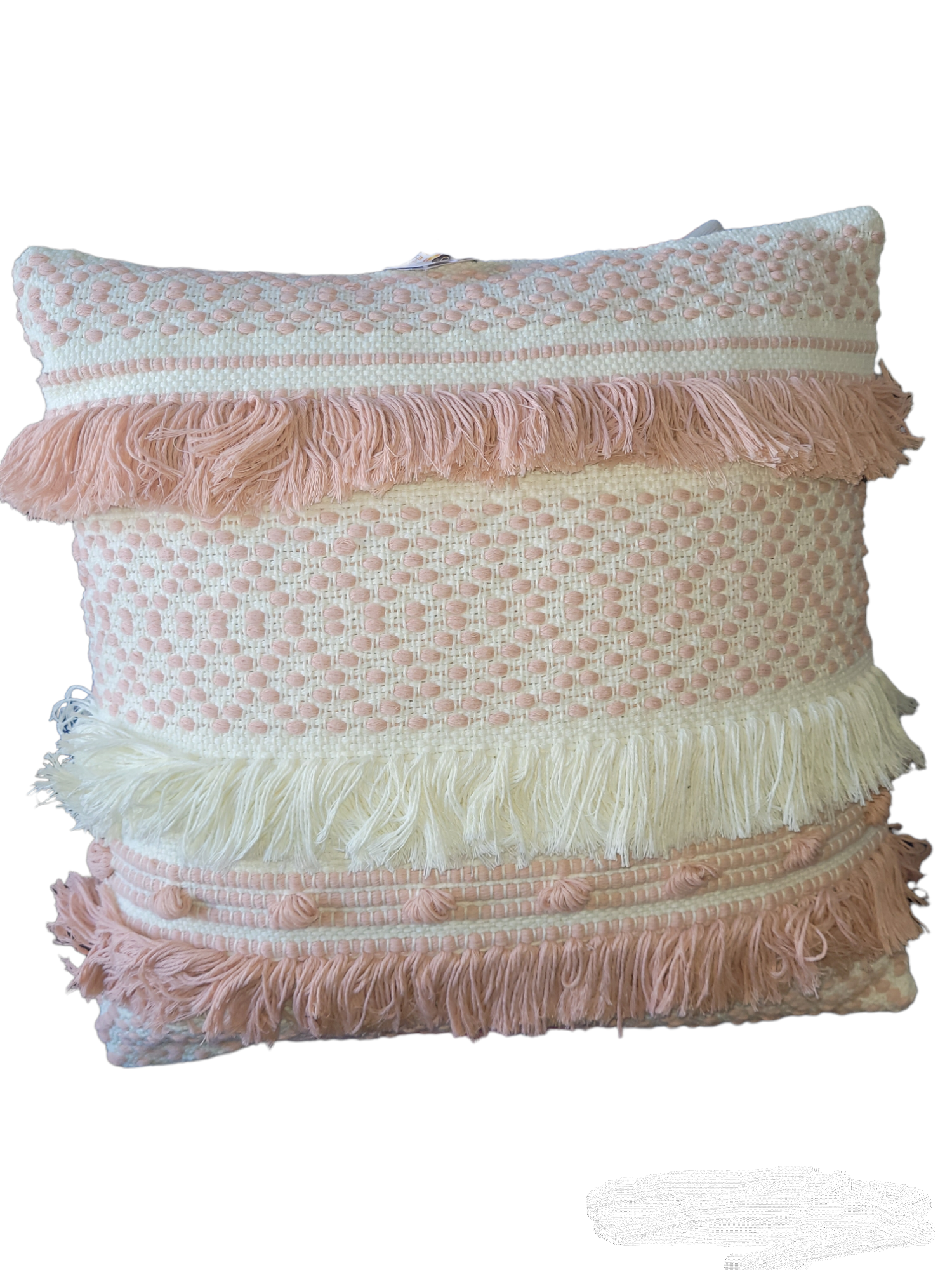 Cojín Colección Flecos Rosa-3