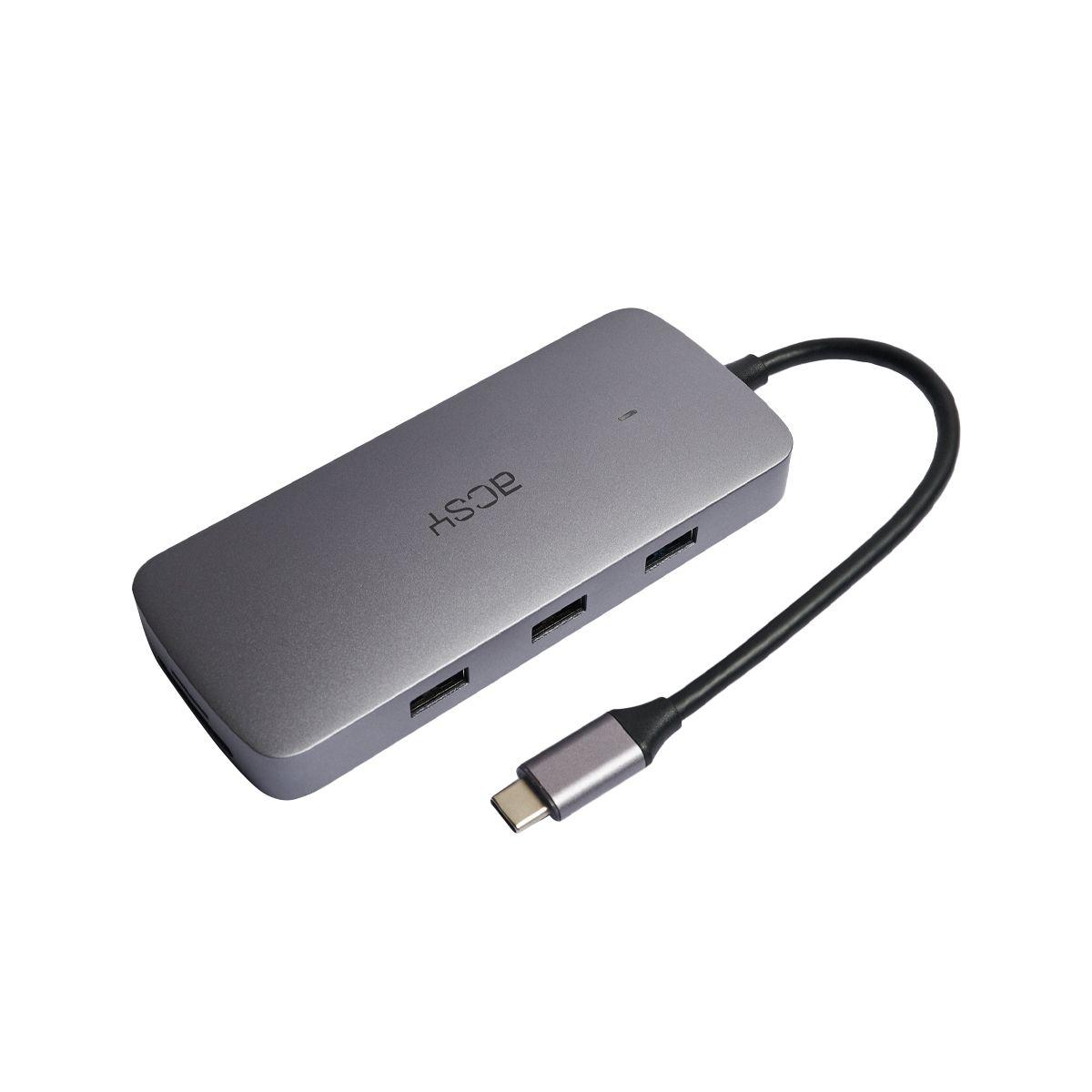 Hub adpatador USB-C para 10 puertos ACSY-0